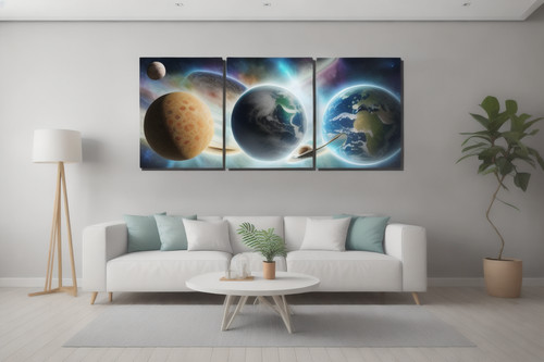 Set planets wall art - 3,