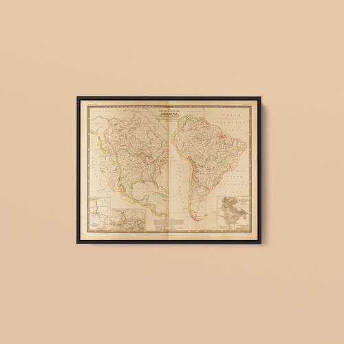 Vintage maps river systems - vintage,